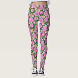 warblers and peonies Tote Bag Leggings