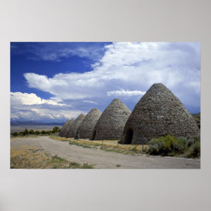 Ward charcoal ovens, Nevada Poster