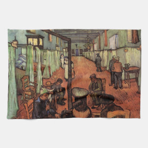 Ward in the Hospital in Arles by Vincent van Gogh Kitchen Towel