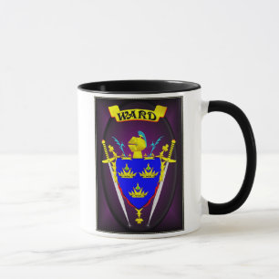 WARD IRISH FAMILY HERALDIC SHIELD/CREST MUG