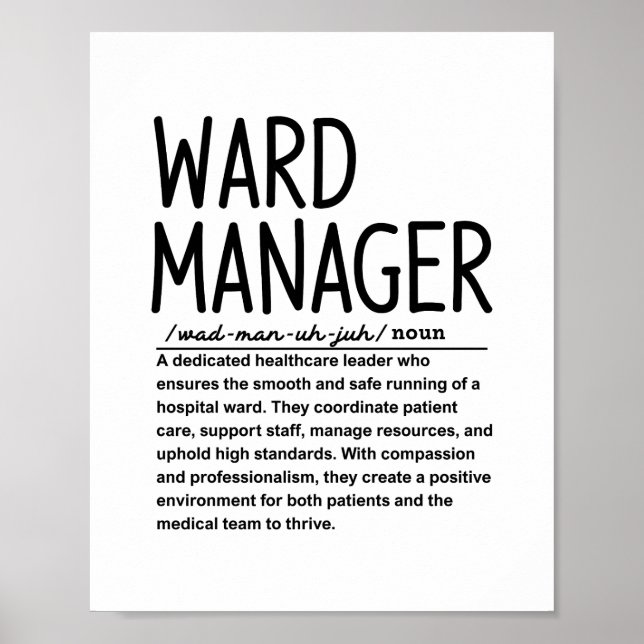 Ward manager poster (Front)