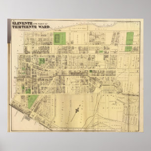 Wards 11, 13 of Pittsburgh, Pennsyvania Poster