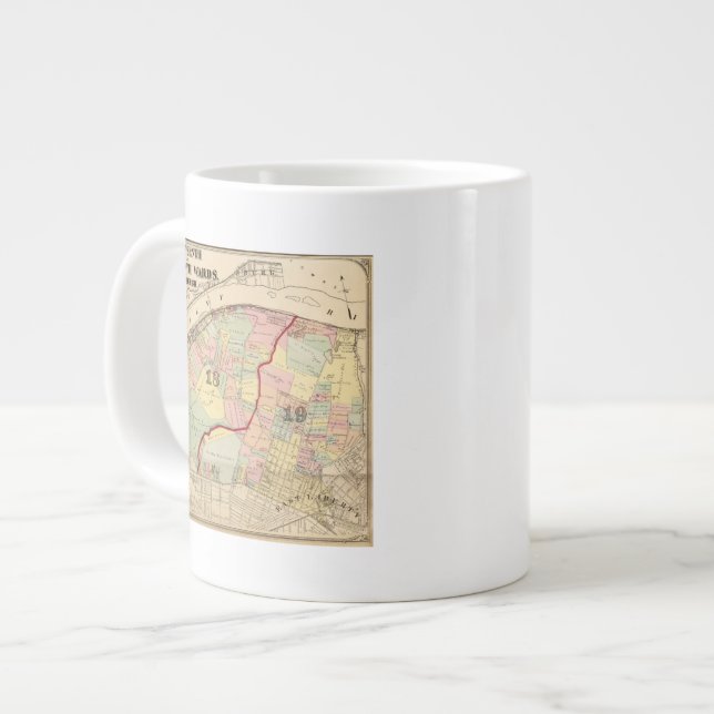 Wards 1819 of Pittsburgh, Pennsyvania Large Coffee Mug (Front Left)