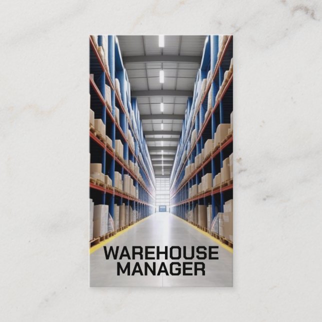 Warehouse Aisle Business Card (Front)