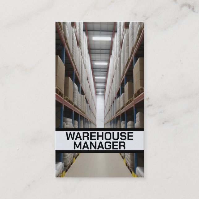 Warehouse Manager Business Card (Front)