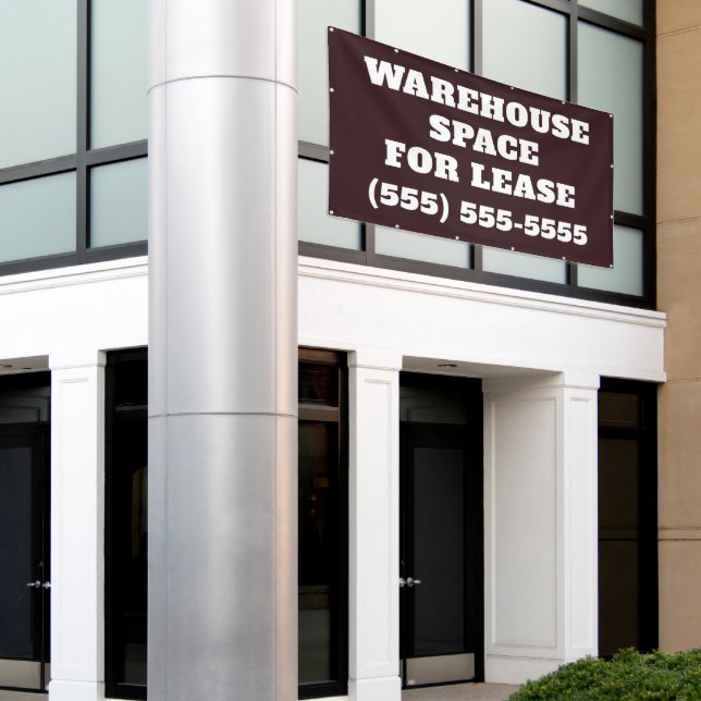 Warehouse Space for Lease Banner (Outside Building)