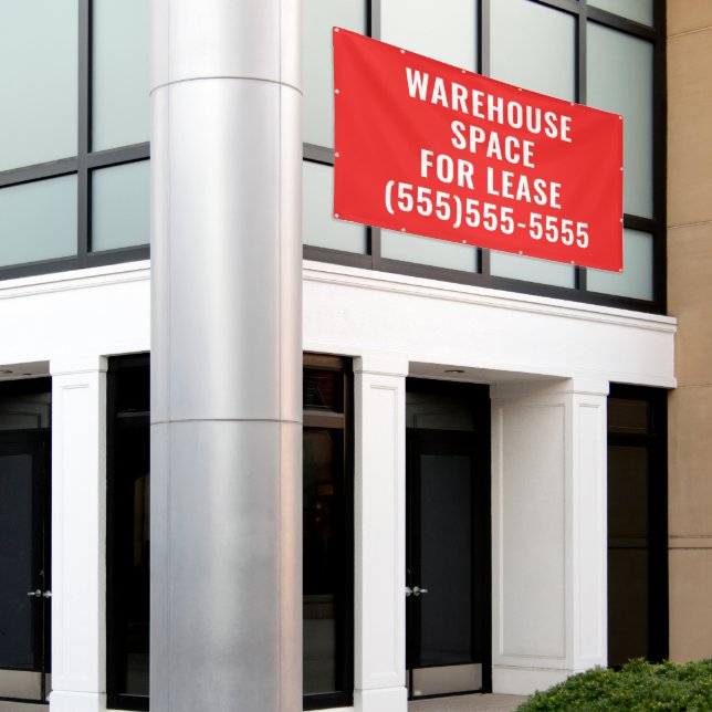 Warehouse Space for Lease Big Banner (Outside Building)