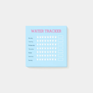 Warer tracker drinking control planner post-it notes