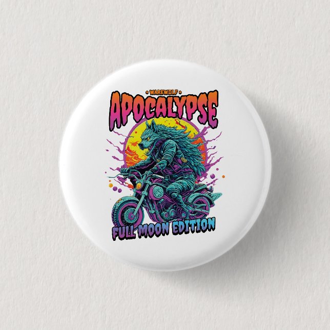 Warewolf apocalypse 1 inch round button (Front)