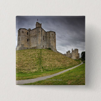 Warkworth Castle in Northumberland, England 2 Inch Square Button