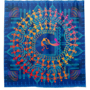 Warli painting - hand drawn traditional the ancien