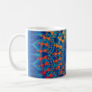 Warli painting - hand drawn traditional the ancien coffee mug