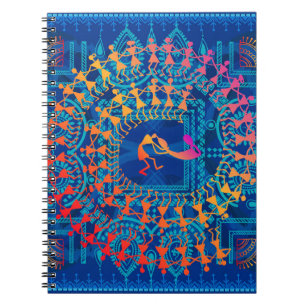 Warli painting - hand drawn traditional the ancien notebook
