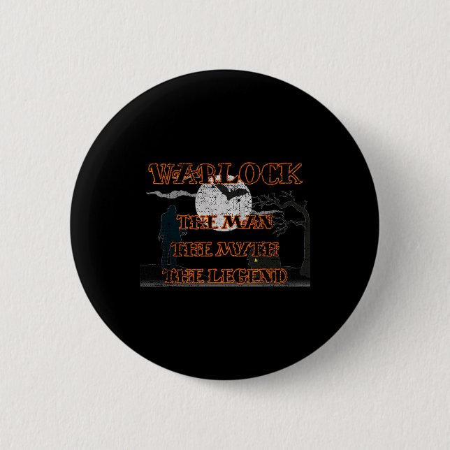 Warlock  2 inch round button (Front)