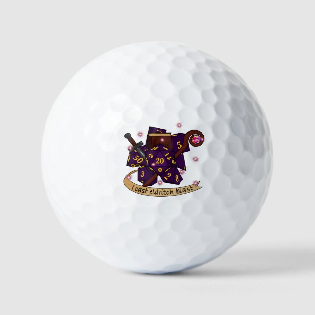 Warlock Dice Design Golf Balls (Front)