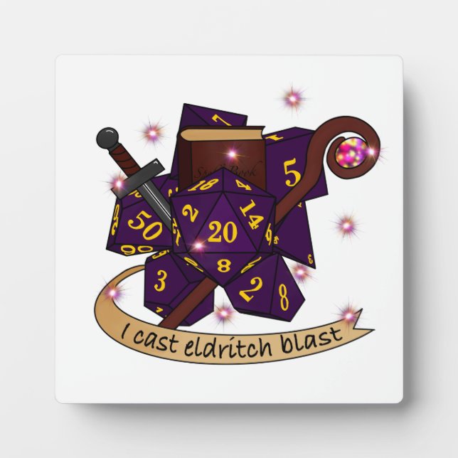 Warlock Dice Design Plaque (Front)