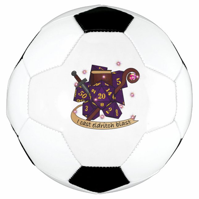 Warlock Dice Design Soccer Ball (Front)