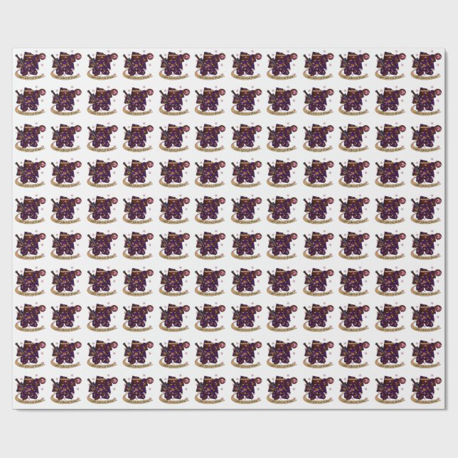 Warlock Dice Design Wrapping Paper (Flat)