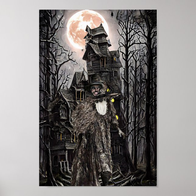 Warlock man witch haunted house fantasy dark art poster (Front)