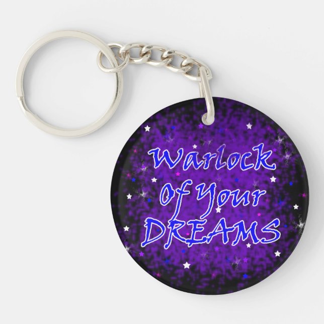 Warlock Of Your Dreams (Blue) Trucker Hat Keychain (Front)