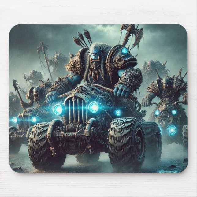 Warlords of the Wasteland – Orcs on the Hunt Mouse Pad (Front)
