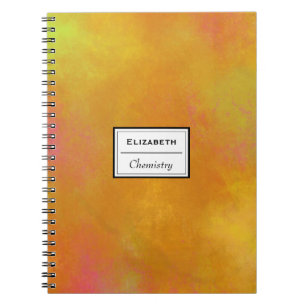 Warm Abstract Tones in Orange Yellow and Pink Notebook