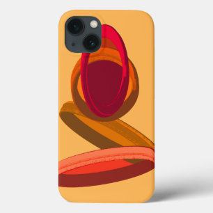 Warm Abstract Triple Rings • Modern Minimalist  iPhone 13 Case