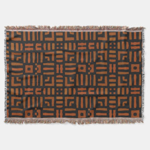 Warm African Geometric Tribal Design Throw Blanket
