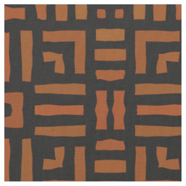 Warm African Tribal Design Fabric (Close Up)
