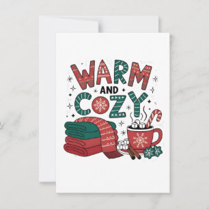 Warm And Cozy Christmas Hot Cocoa Xmas  Invitation