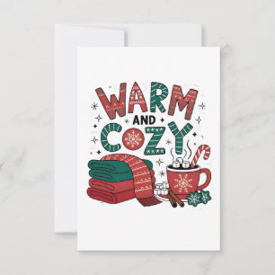 Warm And Cozy Christmas Hot Cocoa Xmas  Invitation