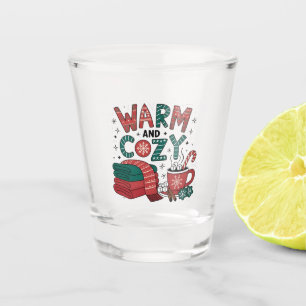 Warm And Cozy Christmas Hot Cocoa Xmas  Shot Glass