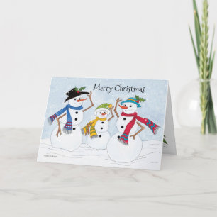 Warm and Cozy Christmas Snowman Card