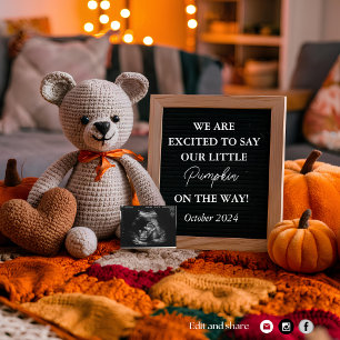 Warm and Cozy Fall Pregnancy Announcement 