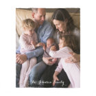 Warm And Cozy Fleece Blanket with Family Photo