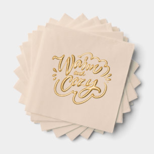Warm and Cozy Foil Napkins