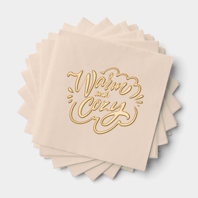 Warm and Cozy Foil Napkins (Insitu (Stacked))