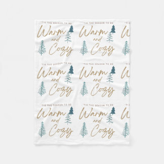 Warm and Cozy Season Wishes Fleece Blanket