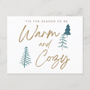 Warm and Cozy Season Wishes Postcard