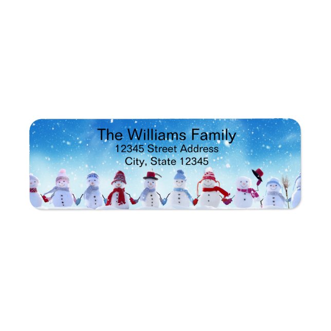 Warm and Cozy Snowmen - Return Address Label (Front)