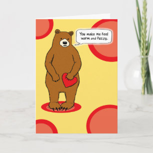 Warm and Fuzzy Bear Valentine's Day Card