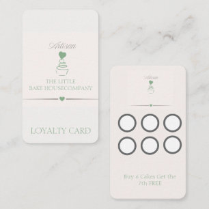 Warm Artisan Coffee Shop Business Branding  Loyalty Card