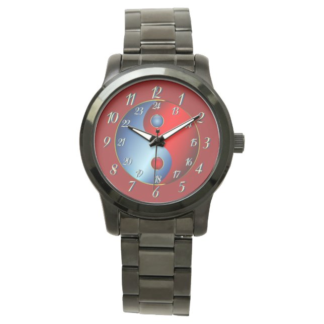 Warm at Heart - Red  - Yin Yang Watch (Front)