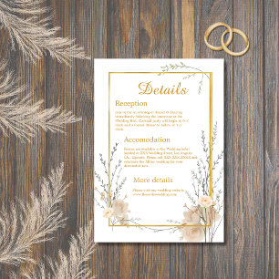 Warm Autumn Botanical Florals  Enclosure Card