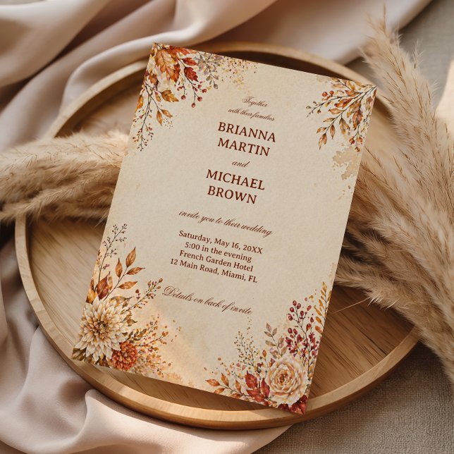 Warm Autumn Floral Invitation (Creator Uploaded)
