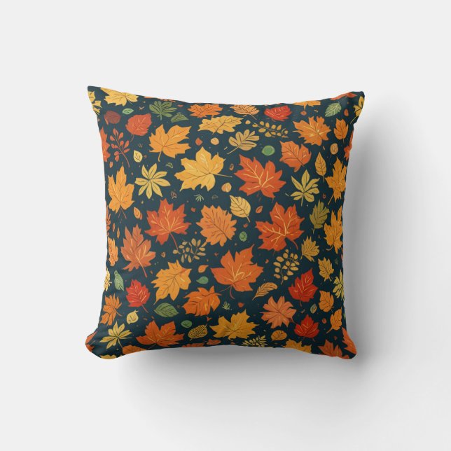 warm autumn leaves Cushion (Front)