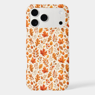 Warm Autumn Leaves Seamless Pattern