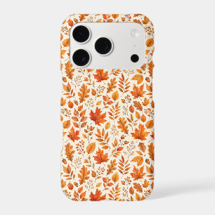 Warm Autumn Leaves Seamless Pattern