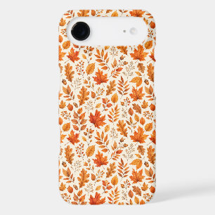 Warm Autumn Leaves Seamless Pattern
