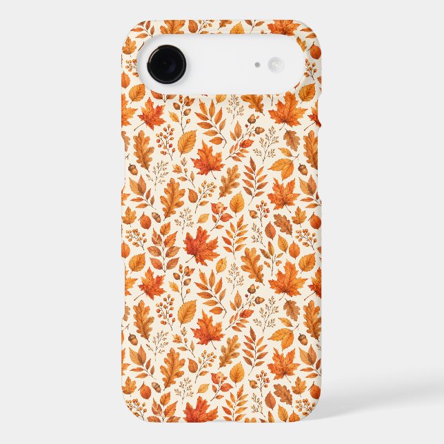 Warm Autumn Leaves Seamless Pattern (Back)